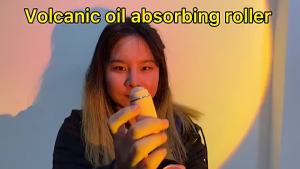 Natural Volcanic Roller Oil Control: Rolling Stone Face T-Zone Oil Absorbing Roller Volcanic Stone
