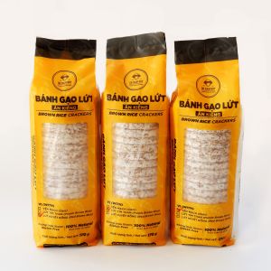 Bánh Gạo Lứt Ăn Kiêng Giảm Cân DK Harvest (170g/18 bánh) - 3 Vị (Lứt Huyết Rồng Yến Mạch Lứt Tím Than) - Thích hợp ăn vặt eatclean ăn chay