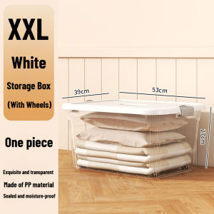 Multipurpose Large Transparent Storage Box with Lockable Airtight Lid Scratch-Resistant Storage Container for Home / Office Organization & Storage
