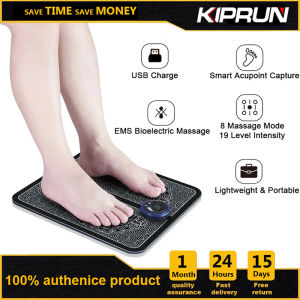 KIPRUN EMS Foot Massager Mat 8 Modes Electric Feet Massage USB Rechargeable Leg Muscle Stimulator Electric Foot Cushion Blood Circulation Acupunctur Pad Foot Health Care Relaxation