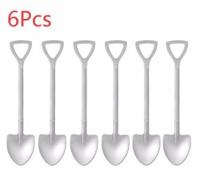 12Pcs Stainless Steel Spoon Shovel Spoon Dessert Spoons for Coffee Tea Ice Cream Fruit Cake
