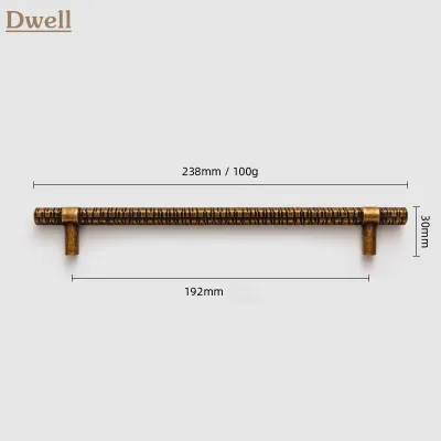 Modern Cabinet Door Handle Simple Wardrobe Door Handle Light Luxury Zinc Alloy Drawer Handle Bronze Vintage Cabinet Handle