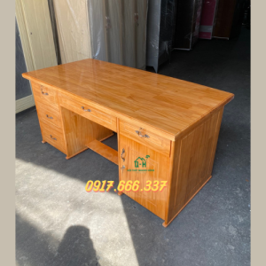 Bàn làm việc gỗ thông nhiều hộc kéo kích thước lớn giá rẻ giao hàng nhanh