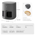 Simplus หม้อทอดไร้น้ำมัน Gen-S N1 Pro ความจุ 5L สำหรับใช้ในครัวเรือน มัลติฟังก์ชั่น air fryer KQZG014-15. 