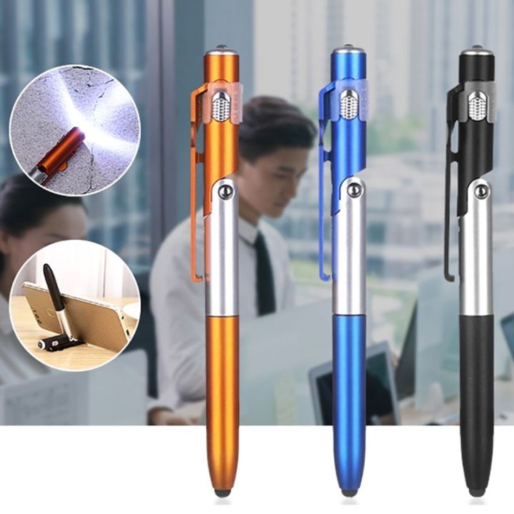 Bút Bi Gấp Gọn Đa Năng 4 Trong 1 Mới Giá Đỡ Điện Thoại Di Động Đèn LED ...