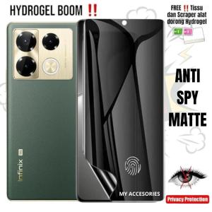 B00M Screen Protector Anti SPY Privacy MATTE INFINIX Note 50S 50X 50 Pro 40S 40Pro 40 Pro+ 30 30Pro 12 G96 VIP 12i 12Pro 11 11s Note 10 10Pro Hydrogel Black HITAM Gelap Pelindung Gores Layar Jelly Privasi Hidrogel Doff Glare Guard Pro Plus 4G 5G