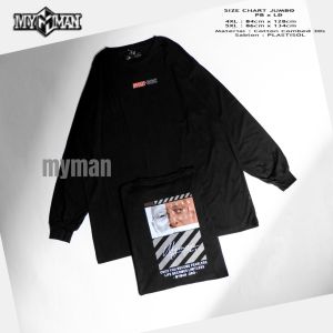 KAOS OVERSIZE LENGAN PANJANG PRIA JUMBO 4XL 5XL Kaos jumbo lengan panjang jumbo Kaos jumbo lengan panjang ld 130 Kaos jumbo lengan panjang pria Kaos panjang pria dewasa jumbo Kaos lengan panjang jumbo ld 140 Kaos tangan panjang pria jumbo