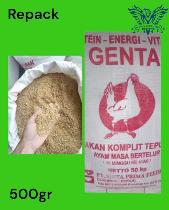 Repack 500gr Pakan Ayam Petelur GT-1GENTA Sinta Prima FeedMill