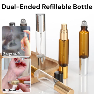 Dual-Ended Refillable Bottle Protable Spray Bottle Roller Ball head Bottle