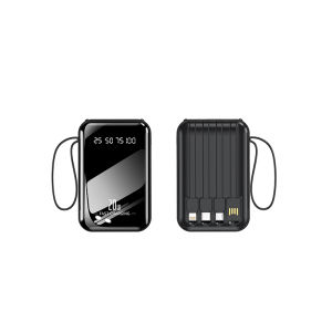 power bank 80000mah original 2.1A fast charging with 2 LED lights build 4 cable portable power bank For iphone/Android