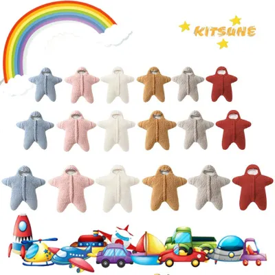 KITSUNE-Starfish Baby Sleeping Bag Starfish Onesie Starfish Swaddle Sack for Newborn Infant Plush Swaddle Blanket Stroller