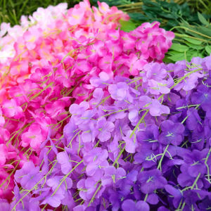 110cm/Piece Artificial Fake Wisteria Vine Ratta Hanging Silk Flowers String Home Party Wedding Decor