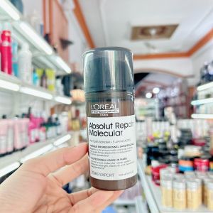 Mặt nạ khô phục hồi Peptides chuyên nghiệp cho tóc hư tổn LOréal Professionnel Absolut Repair Molecular 100ml