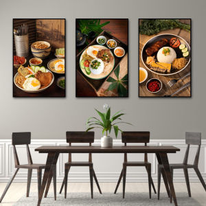 Tranh treo tường cơm tấm 10 trang trí decor quán kèm đinh