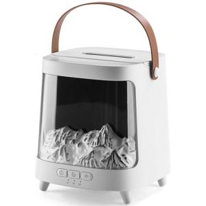 เครื่องเพิ่มความชื้นแบบมีไฟ LED สร้างบรรยากาศเปลวไฟมี7สีก้านปักน้ำมันหอมระเหย Essential สำหรับห้องนอน