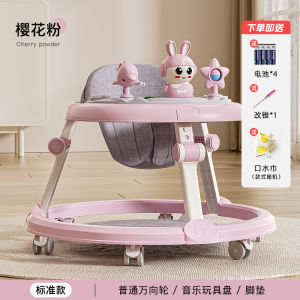 LZD  Baby Walker Music Multi-Function Protection o Type Leg Anti-Rollover Portable Foldable 6-18 Month Baby Walker