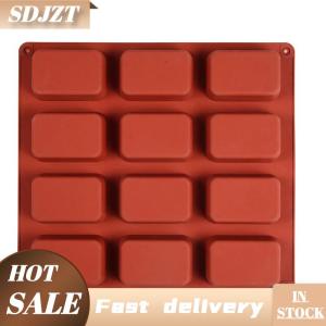 SDJZT 12 sâu răng không dính Mini Brownie Pan bánh mì Pan Silicone Mini Ổ nướng PAN