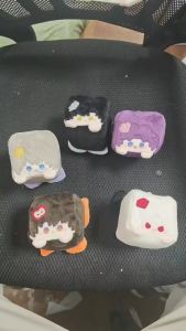 1/5Pcs Game Love and Deepspace Plush Cube Keychain Xavier Rafayel Zayne Sylus Caleb Anime Square Stuffed Doll Keyring Backpack Hanging Ornament Accessory