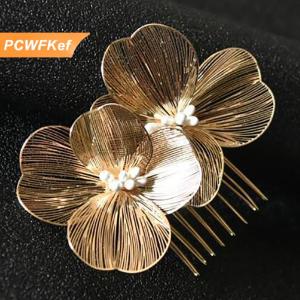 【PCWFKef】 Phong Cách Cổ Hoa Tóc Clip Cho Phụ Nữ Cô Gái Đám Cưới Phụ Kiện Tóc Cô Dâu Đám Cưới Tóc Lược Phù Dâu Mũ sắt Quà Tặng