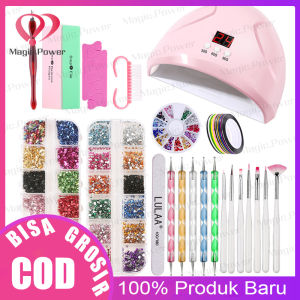 Nail Art DIY Set Lampu Kuku LED Pengering Set untuk Manikur Kit Kuku Salon Kuku Profesional Beauty Tool Kit