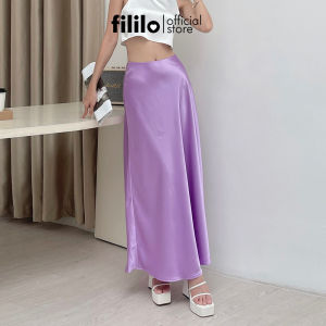 Chân Váy Dài Maxi 90cm chữ A Vải Lụa Windy Skirt Chuẩn Form Thiết Kế Cao Cấp Có Bigsize May theo số đo
