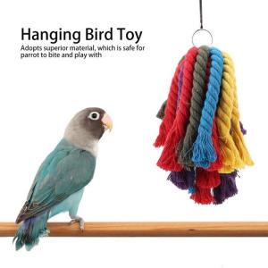 Đầy Màu sắc bông Rope Parrot Đồ chơi nhai cho lồng giải trí và Mỏ Mài lồng chim leo rách dây thừng đồ chơi