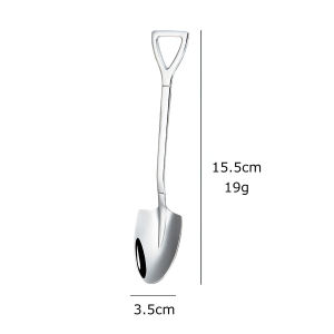 Muỗng hình xẻng xúc thức ăn bằng thép không gỉ sáng tạo muỗng cà phê inox - BEAU4