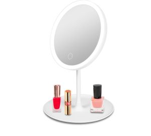 Rechargeable LED Light Touch Screen Makeup Mirror With 3 Light Modes