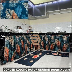 GORDEN KOLONG DAPUR BAWAH MEJA KOMPOR MURAH MOTIF BEST SELLER + BONUS TALI