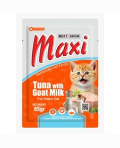 Maxi Cat Pouch Kitten Tuna 85gr - Makanan Basah Pouch Kucing 85gr