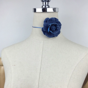 ผ้าดอกไม้ประดิษฐ์สร้อยคอลายดอกไม้ Chokers กุหลาบสร้อยคอลายดอกไม้ของขวัญแต่งงานสำหรับผู้หญิงวัยรุ่นหญิง