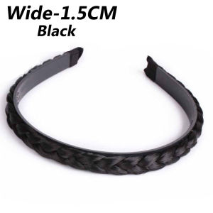 Bando Rambut Wig Lebar Kepang Natural Korea Dewasa Halus Aksesoris Wanita