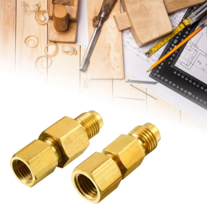 1/2 Female Acme to 1/4 Male Flare Adaptor Valve Core and 6014 Vacuum Pump Adapter 1/4 Inch Flare Female to 1/2 Inch Acme