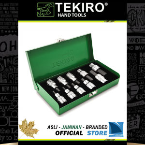 Kunci Soket L PUKUL Isi 10 pcs 1/2" inch DR. 55~70 mm / Mata HEX BIT Socket Set Kotak Besi TEKIRO