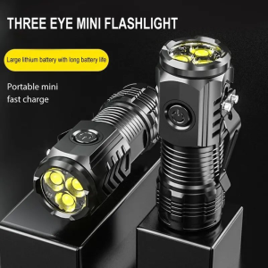 2105 LED flashlight USB charging magnetic with pen clip suitable for hiking and camping