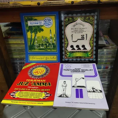 Paket hemat 4 buku iqrok besartutunan sholat unggujuzama kelapajuzama terjemah