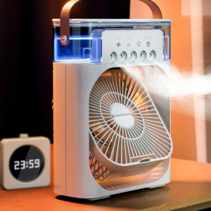 เครื่องปรับอากาศ พ่นสเปรย์ ปรับความชื้น ความเร็วสามระดับ พร้อมส่ง พัดลมไอเย็น พัดลมไอน้ํา สเปรย์พัดลม เครื่องทําความชื้น USBไฟ LED 7 สี Cold Fan พัดลมแอร์เย็น พัดลมพกพา 600ML