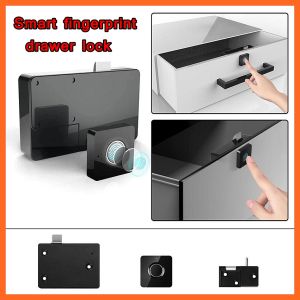 Smart Home Biometric Fingerprint Lock Hidden Drawer Electronic Lock Privacy File Storage Keyless Residential Security Protection