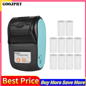 (Free 10 Paper Rolls)GOOJPRT PT-210 Portable BT Thermal Printer Handheld 58mm Receipt Printer for Retail Stores Restaurants Factories Logistics with 10 Paper Rolls