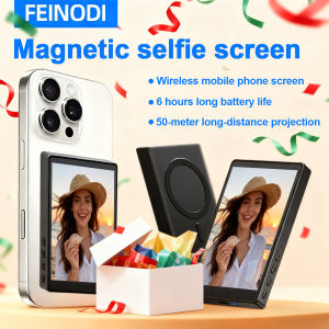 Wireless Selfie Monitor Screen Magnetic Phone Vlog Selfie Screen Support Wireless Connection No Delay Mirror Screen for iPhone&Android
