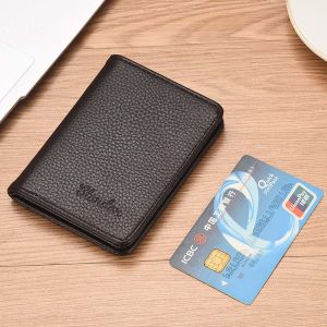 CUTE DIY Creative Design Fashion Multi-slot PU Leather Credit Card Bag Cash Clip ID Card cover Coin Purse Business Card Holder Men Wallet