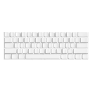 61 Key Minimalist White Blank Keycaps Original Profile PBT Keycap Set For Mechanical Keyboards For Office And Gaming