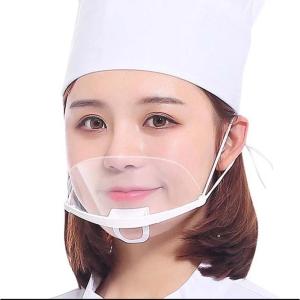 10Pcs Transparent Mouth Mask for Cooking Anti-fog Reusable Food Mask Washable Plastic Mask for Mouth