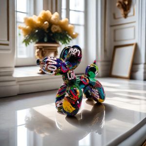 Tượng con chó bong bóng tình yêu bằng nhựa Trang trí nghệ thuật thời trang cao cấp Chủ đề động vật bảng chữ cái Trang trí trong nhà & ngoài trời cho Ngày lễ tình nhân & Ngày của mẹ