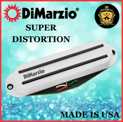 DiMarzio Electric Guitar Pickup Super Distortion Rail Hum Canceling Single Coil DP218 White