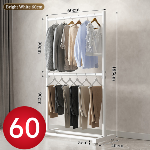 Indoor hanger rack organizer Clothes hanging rack storage rack simple and wrinkle free 2-layer storage for more clothes 185cm without touching the ground hanging rack for clothes rack