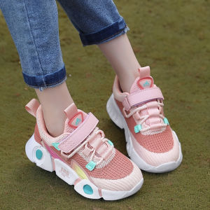 Childrens shoes Girls sports shoes 7-12 Spring and autumn mesh breathable light and wear-resistant Boys fashion running shoes