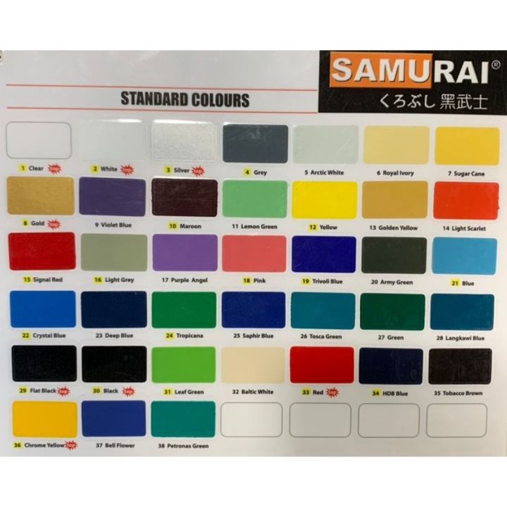 %5BREADY%20STOCK%5D%20Samurai%20Spray%20STANDARD%20COLOURS%20COLOR%20(400ML)%20Spray%20Warna%20Biasa%20Spray%20-%20Image%202