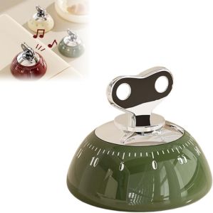 Digital Kitchen Timer 60-Minute Countdown and Alarm Kitchen Bowl-Shaped Magnetic Timer with Magnetic Attachment Manual Countdown Timers Cl for Cooking Office Tasks and Study (Green)