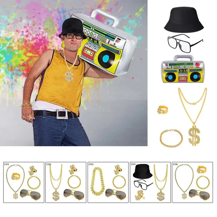 Props For A Rapper 【Tech-savvy】 80s 90s Hop Prop Grandiose Birthday Party Decor Disco ...